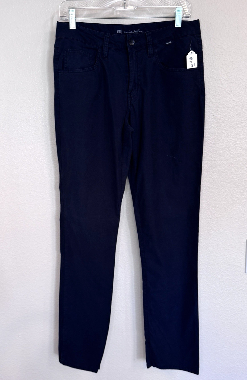 TravisMathew Majestic X Pants Men's 30x32 Black Performance Stretch Golf Casual